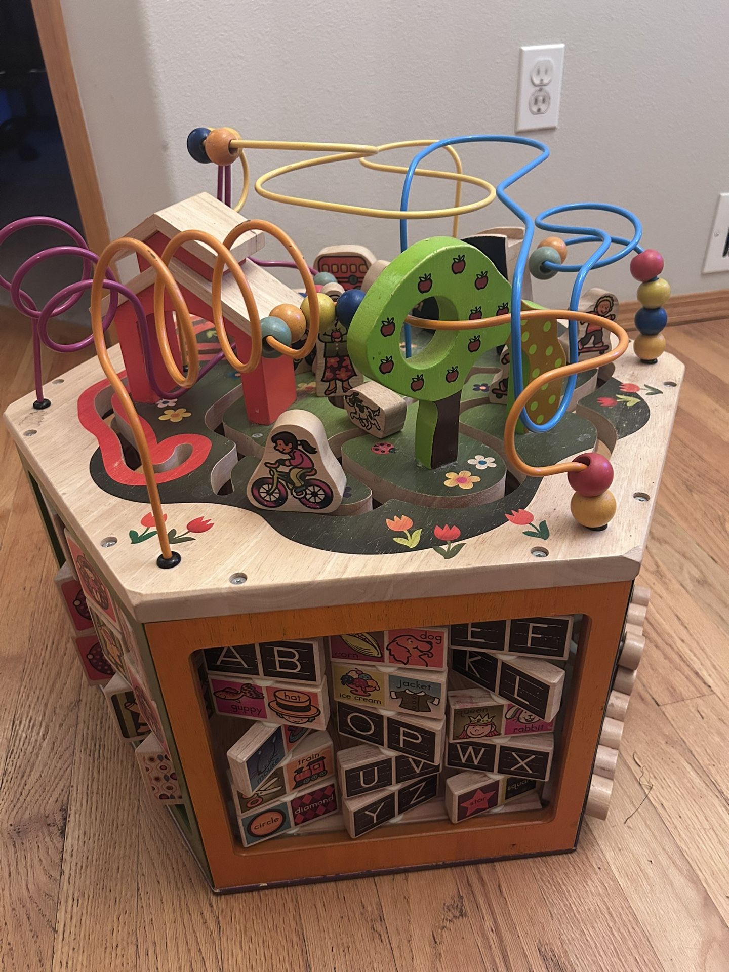 Wooden Activity Cube Toy