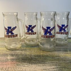 4x Auburn Tigers 16oz. Medley Vintage Pint Glasses
