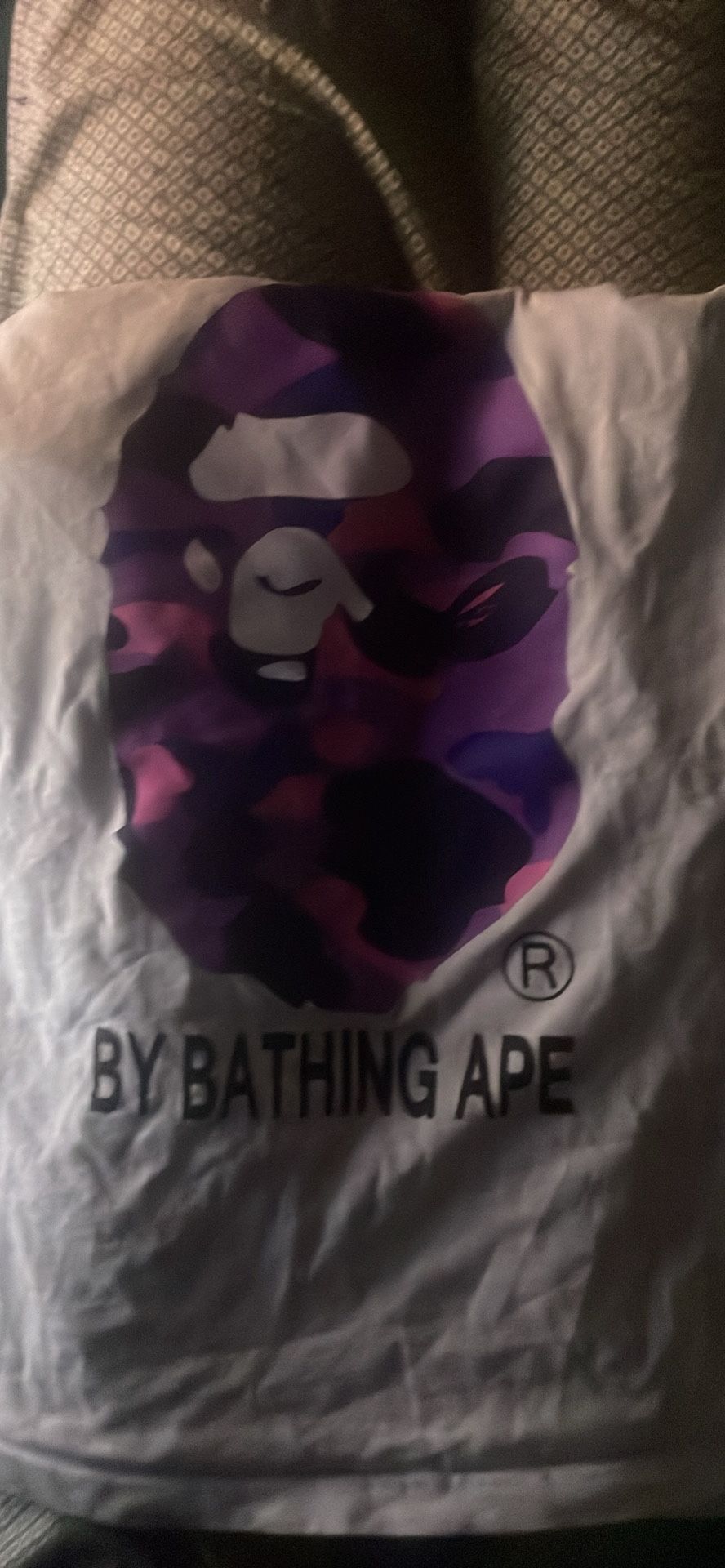 Bape Tee Shirt Camo White/Purple