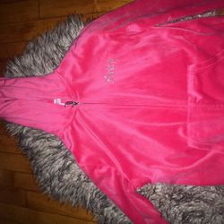 Juicy Couture Pink Zip Up Sweatshirt 