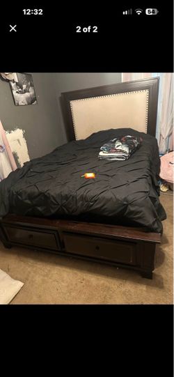 Tall dresser and queen size bed