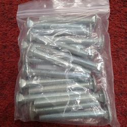 17 Pcs 1/2-13×4" Zinc Plated Carrige Bolts
