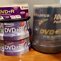 DVD+R  DVD-R   CD-R Variety Of Blank Discs 