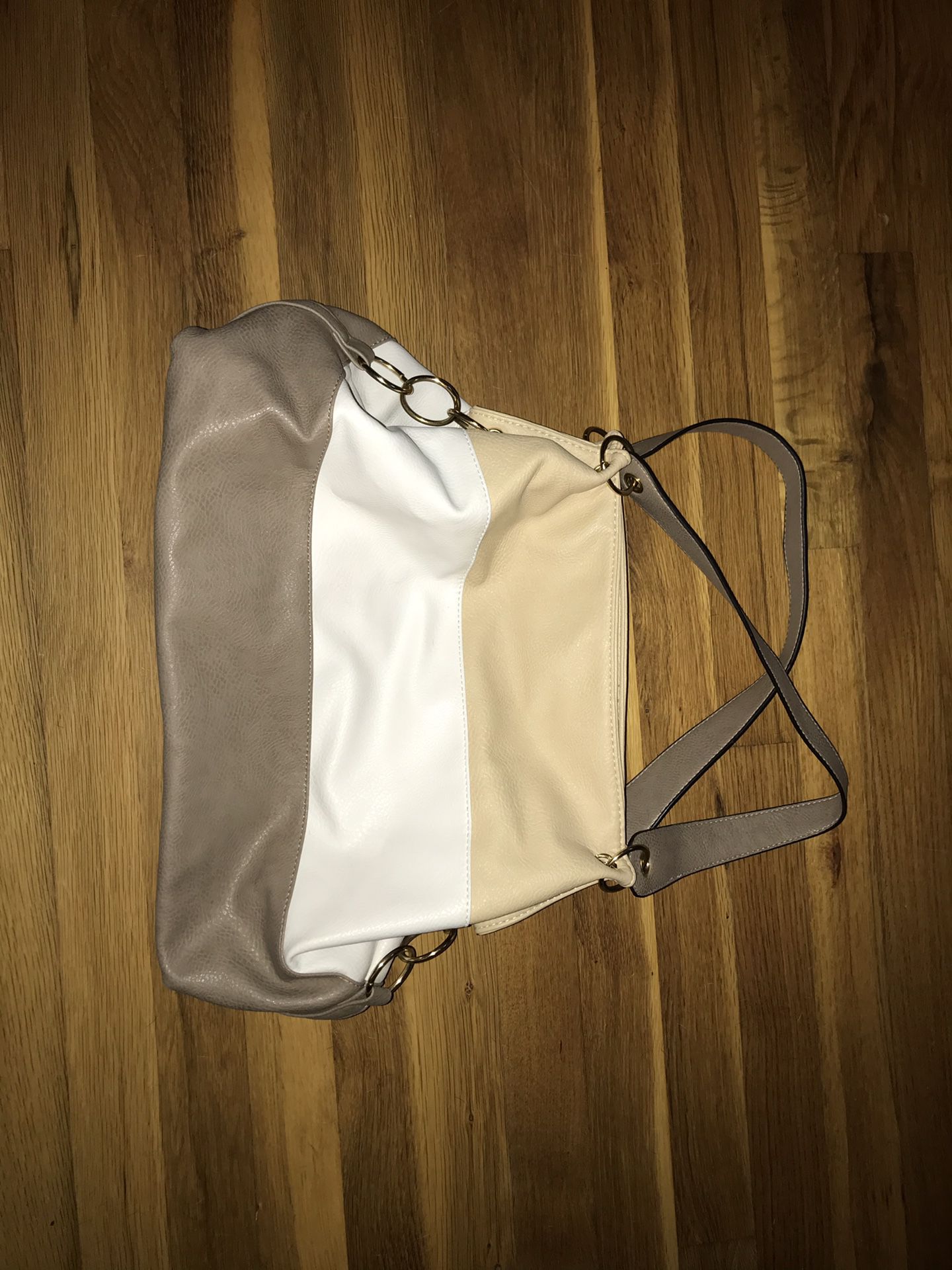 Tri colored Large Leather Bag, like new