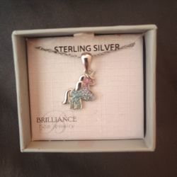 Multi Color Unicorn Charm Necklace 