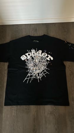 Sp5der Black Graphic T-Shirt