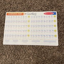 Melissa & Doug Counting To 100 Write A Mat, Double Sided  