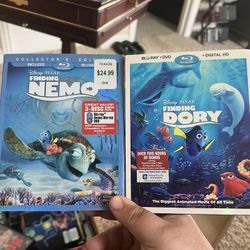Finding nemo And finding Dory Blu ray and Dvd No Digital
