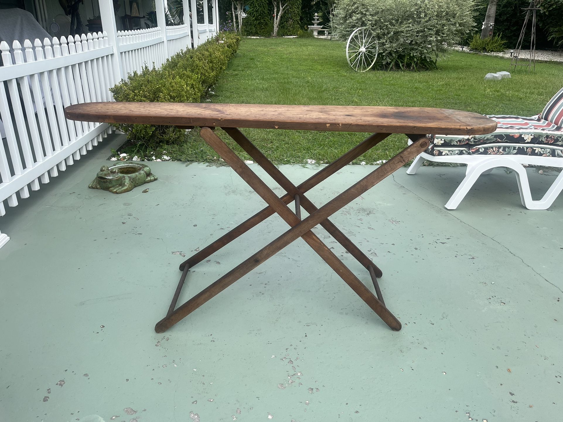Antique Wooden Ironing Board Primitive Table/Console