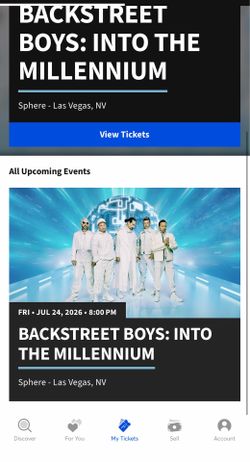 Backstreet Boys tickets 7/24/26