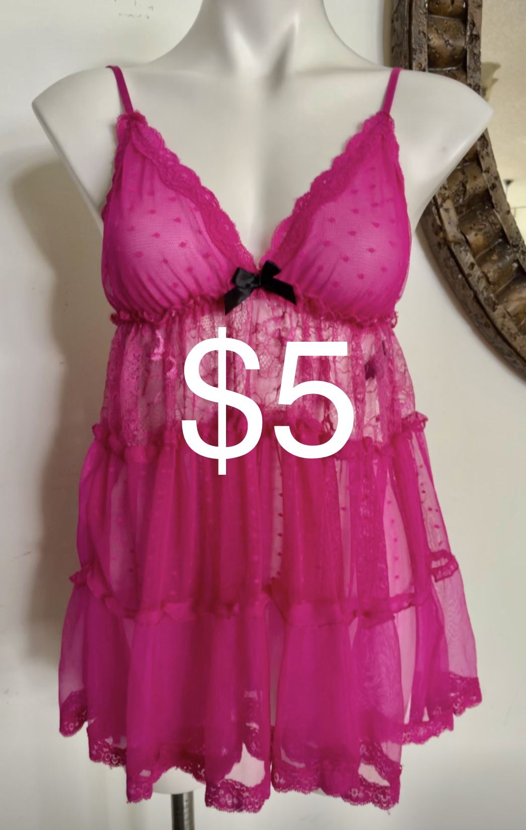 $5 Brand New Lace Babydoll/nightgown 🌷size Medium