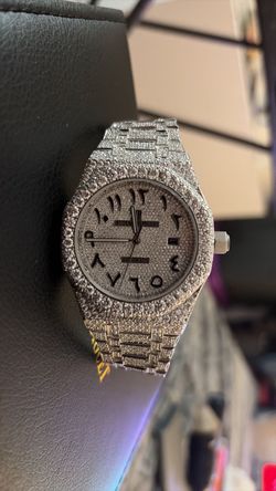 Moissanite Watch (Royal Oak) Box and Papers
