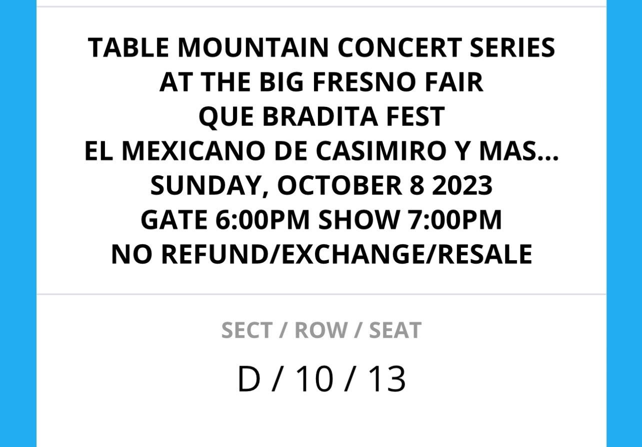 Quebradita Fest Fresno Fair..front Stage