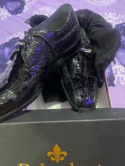 men's shoes size 12...black alligator ...Belvedere Artisan