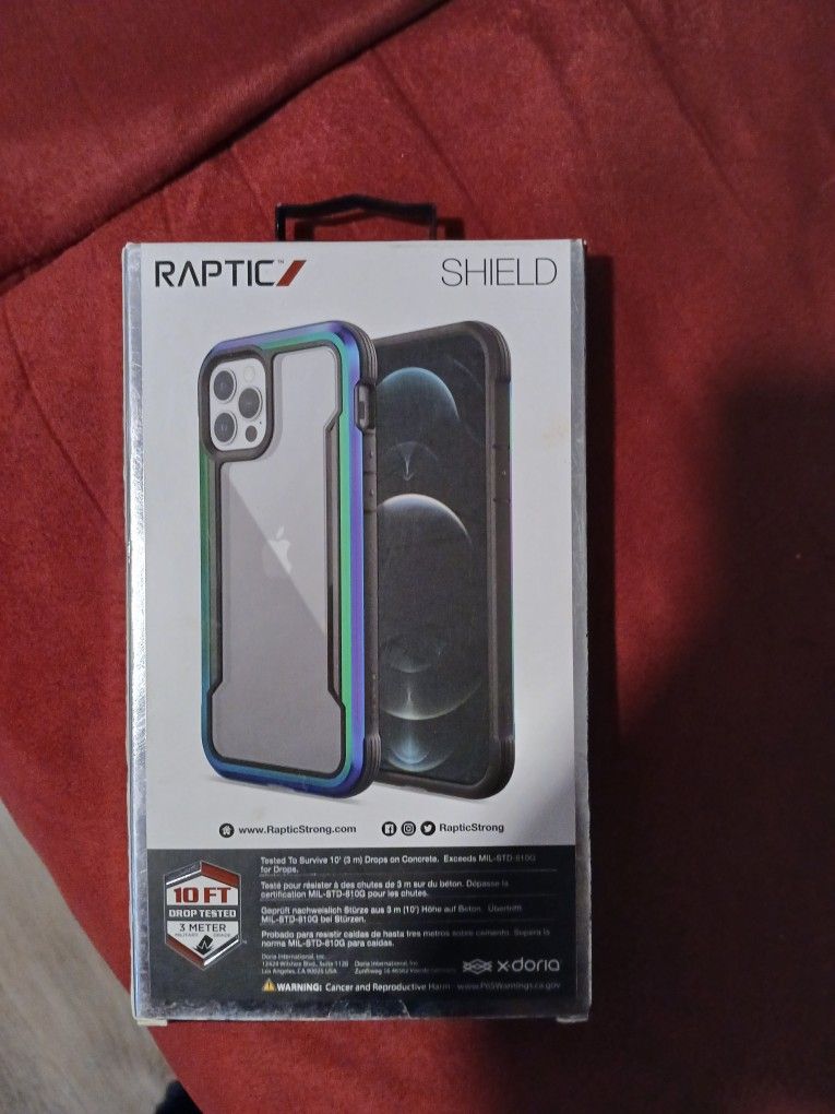 Raptic Shield Case Compatible with iPhone 12 Pro Case, Shock Absorbing Protection, Durable Aluminum Frame, 10ft Drop Tested, Fits iPhone 12 Pro