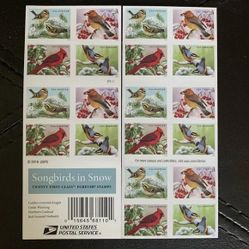 1000 Songbirds in Snow Forever Stamps
