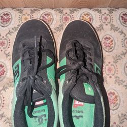 DC Shoes Black & Green Skateboarding Shoes Men's Size 10 Medium Width