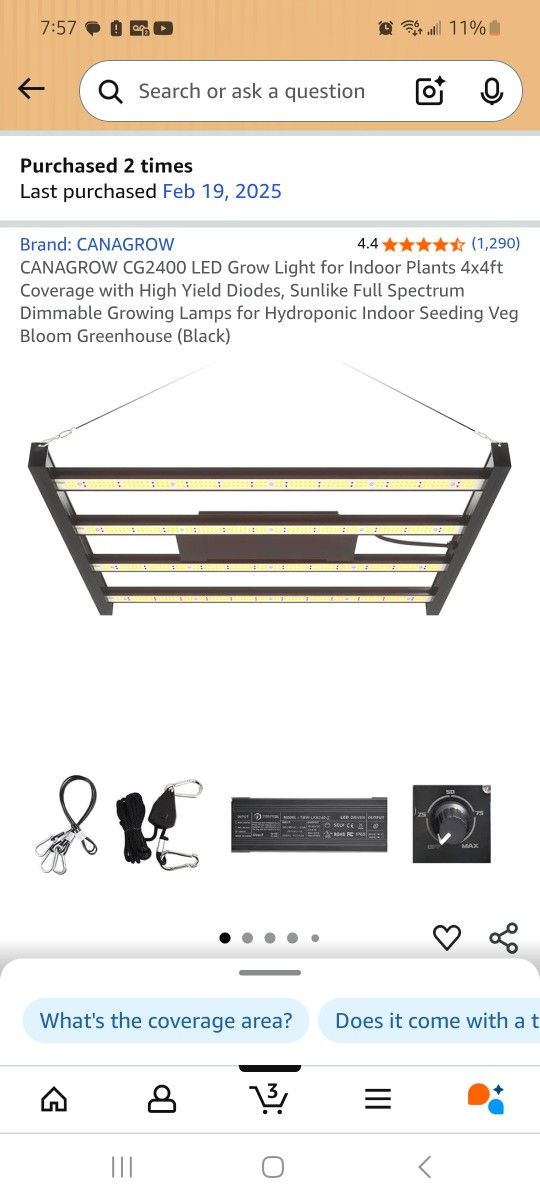 Cannagrow 240W Grow Light 