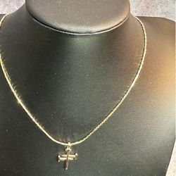gold plated tarnish free cross nail necklace