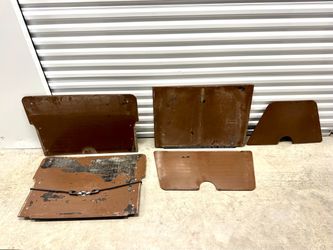 Vintage Inflatable Boat Fiberglass Floorboard Panel Set (5-Piece) w/ Bungee & Hardware
