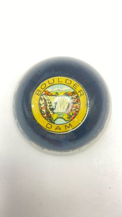 Boulder Dam VTG Souvenir Paperweight Colorado River Engineering Marvel Now Named Hoover Dam c.1930’s