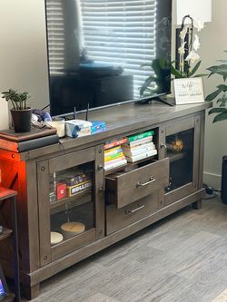 Grey tv stand
