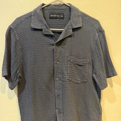 A&F Camp Collar 100% Cotton Button Up Small