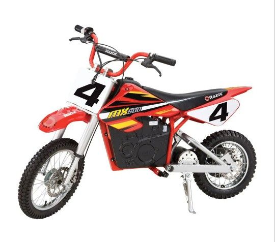 Razor MX500 Electric Dirt Bike, 4 YEAR $0 DEDUCTIBLE WARRANTY, BRAND NEW