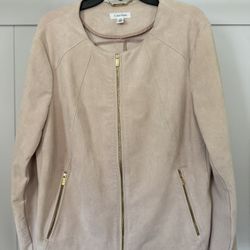 Calvin Klein Pink Suede Jacket XL