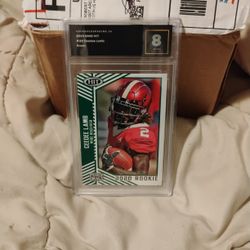 CEEDEE LAMB GREEN 2020 SAGE HIT GRADED NEAR MINT 8 