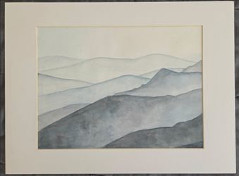 Sequoia National Park Landscape Watercolor Painting