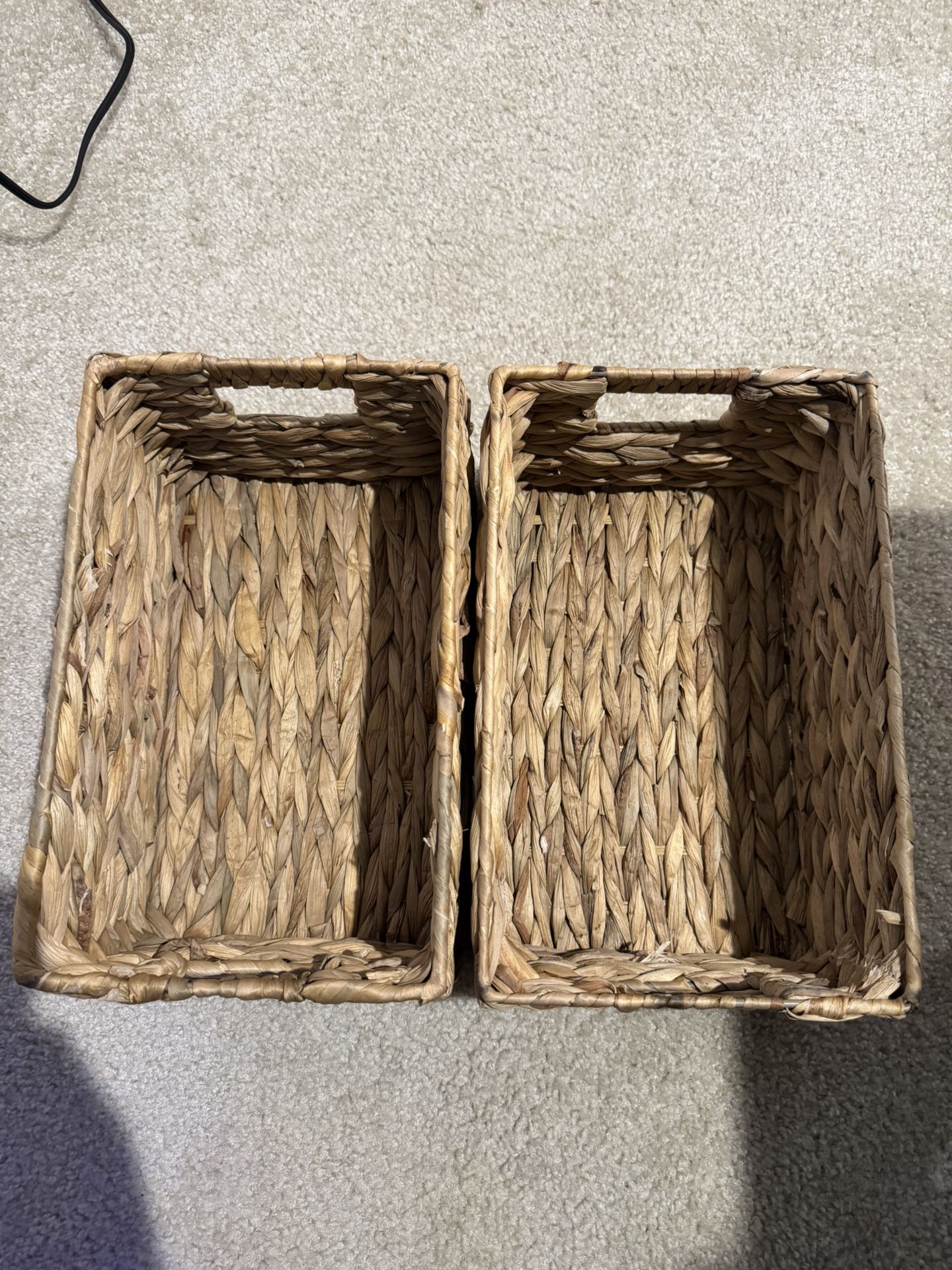 Storage Baskets Set Of Two 12x7x5