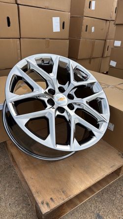 OEM 22” CHROME GMC SNOWFLAKE WHEELS TAHOE SILVERADO SIERRA 6x5.5