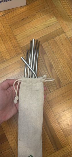 Reusable Stainless Steel Straws with Pouch