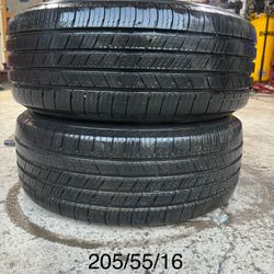 (2) - 205/55/16 Michelin Tour A/S T+H Tires