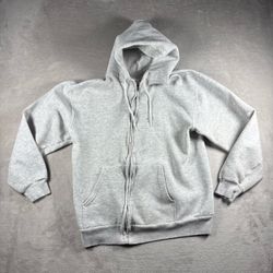 Vintage Hanes Men’s Size Large Sweatshirt Full Zip Hoodie Blank 80s #2211