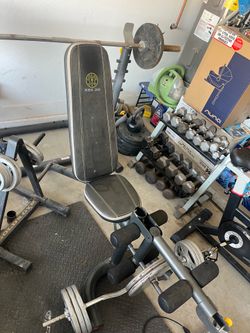Work out set. Weights