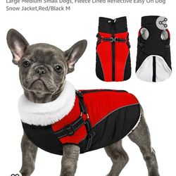 Medium Dog Jacket With Harness Built-in