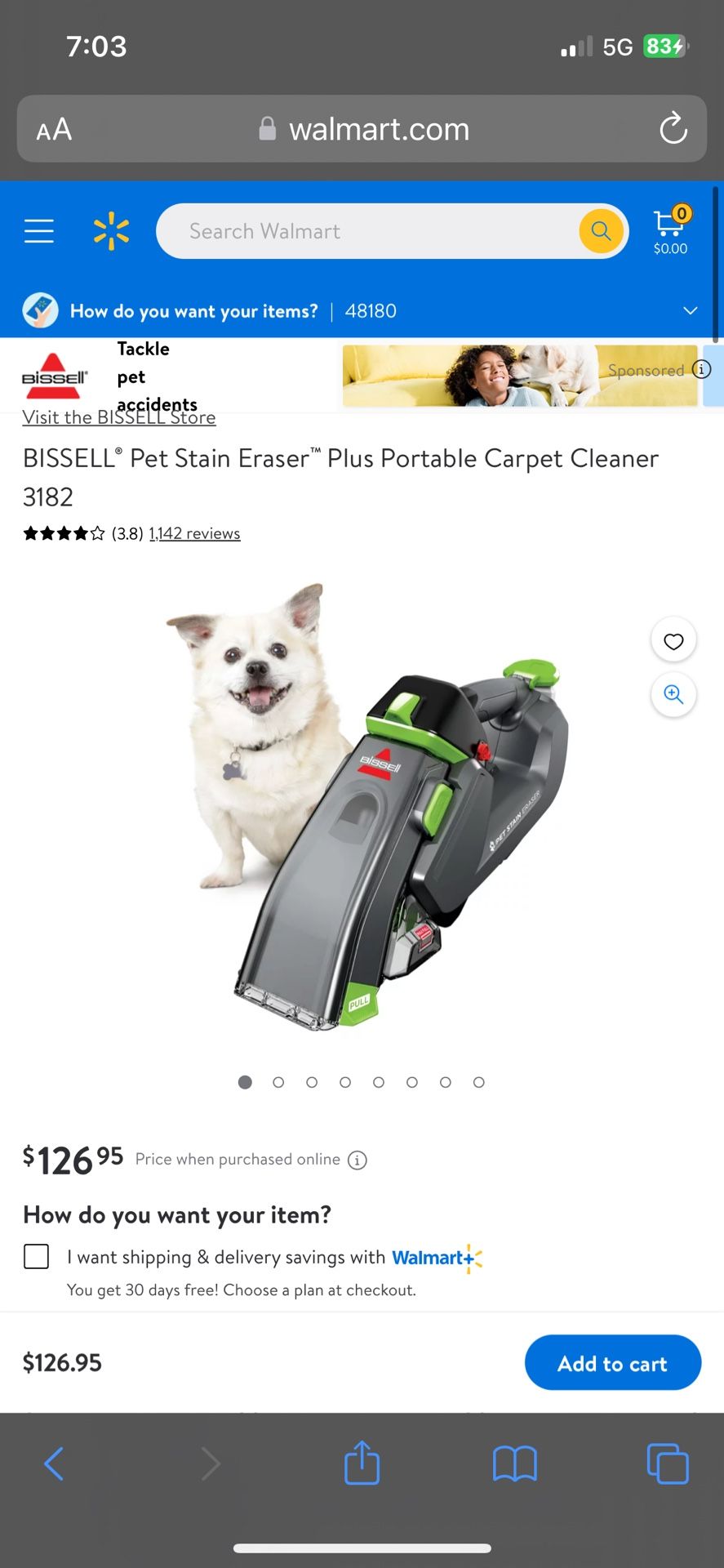 Bissell Portable Carpet Cleaner