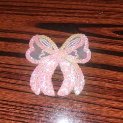 3.3" SEQUIN IRON ON BOWS 