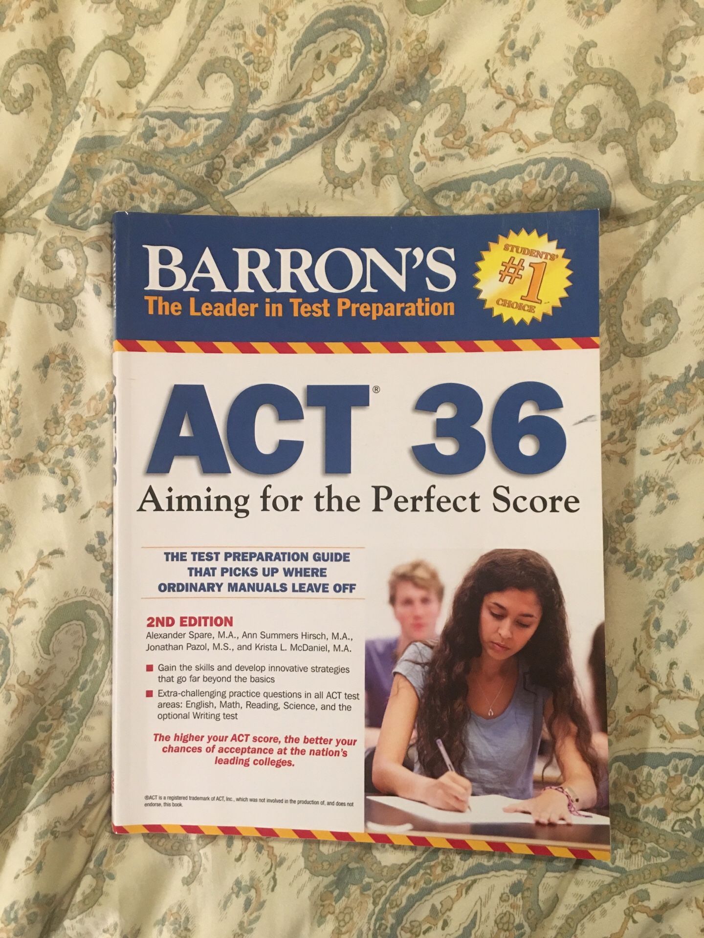 ACT college application exam prep book