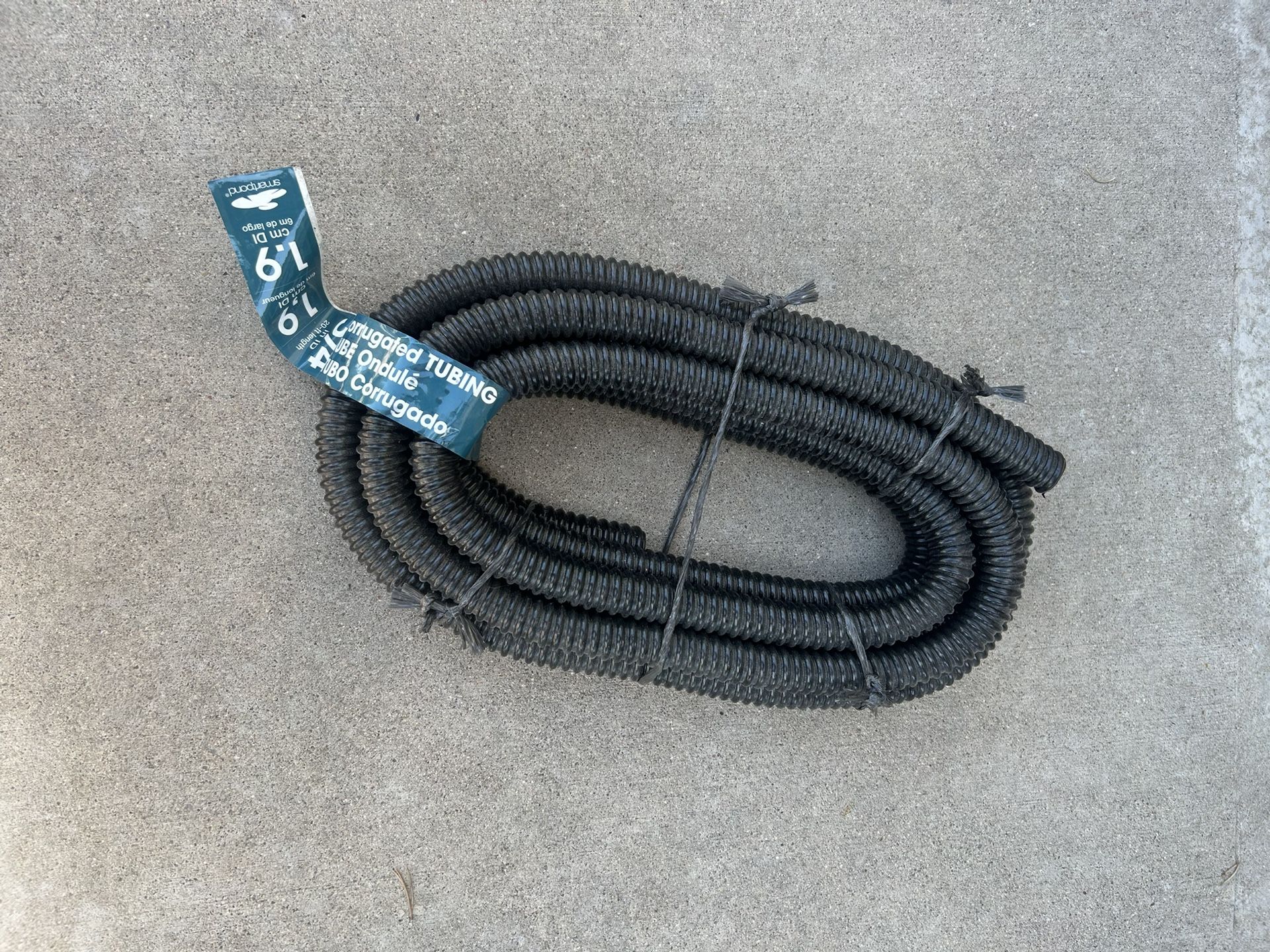 3/4in Corrugated Black Tubing