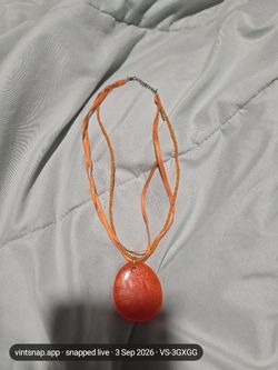Orange Pendant Necklace