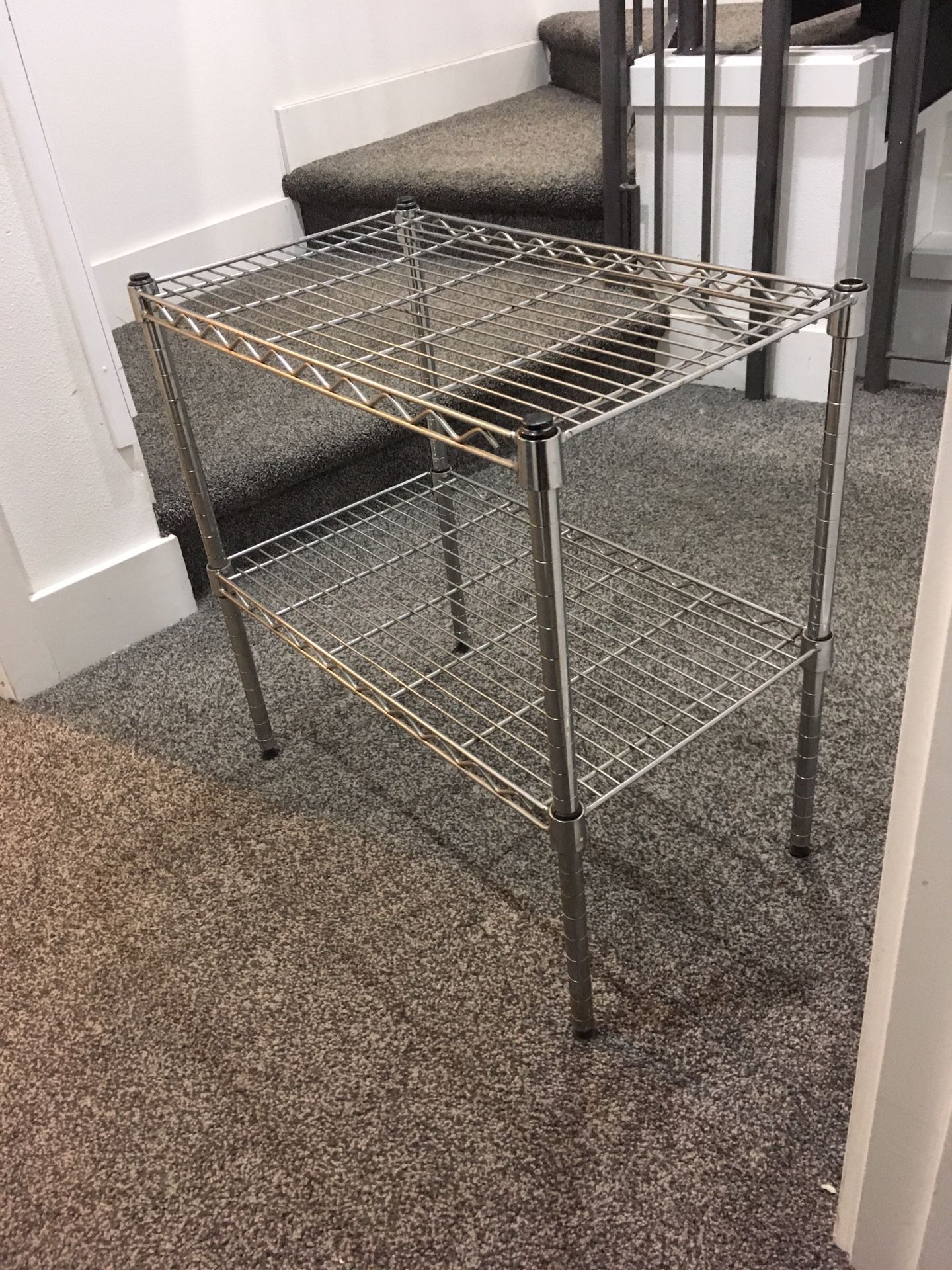 2 tier metal rack