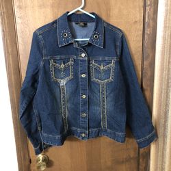 Ashley STEWART 14W Woman’s Denim Jean Jacket