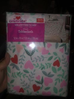 Vinyl Valentines Day Tablecloth