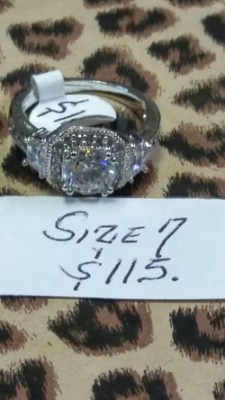 Brand new with tags Sterling silver cz Diamonds.925