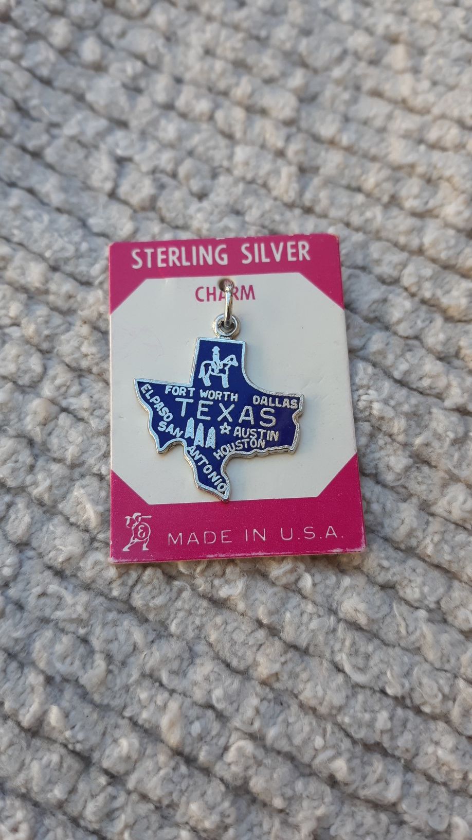 Texas Vintage Sterling Silver Charm