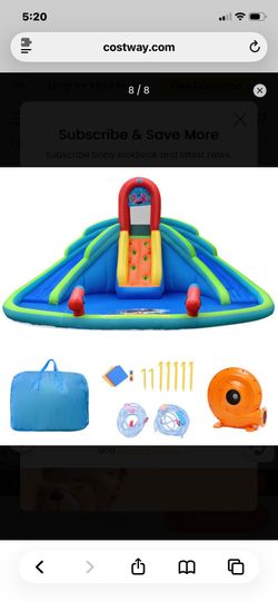 Inflatable Water Slide with Mighty Splash Pool