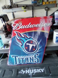 Metal Budweiser sign